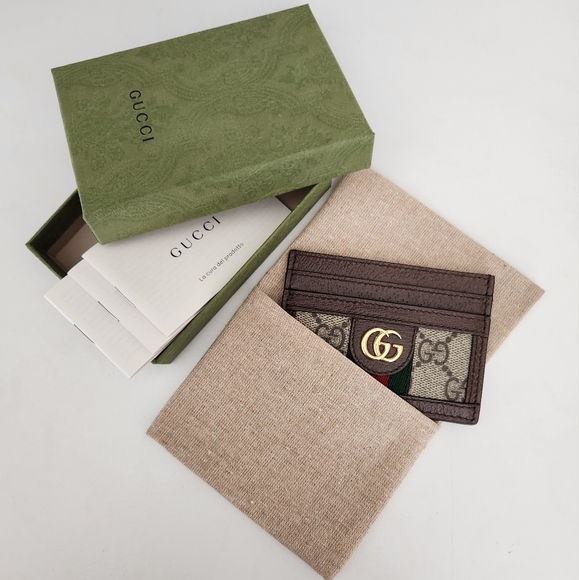 New Gucci Ophidia Card Case- Brown - Picture 6 of 6